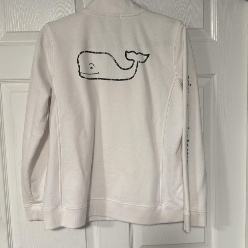 Vineyard Vines Women's White Quarter-Zip Top - Picture 2 of 5